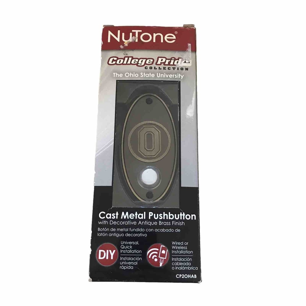 Ohio State OH NuTone Cast Metal Push Button Doorbell Brand New